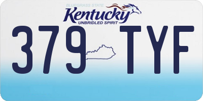 KY license plate 379TYF