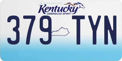 KY license plate 379TYN