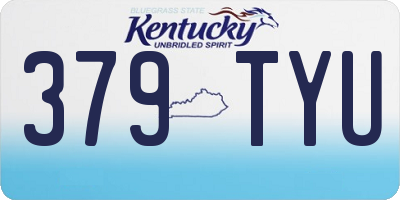 KY license plate 379TYU