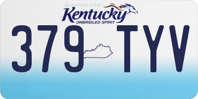 KY license plate 379TYV