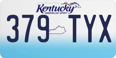KY license plate 379TYX