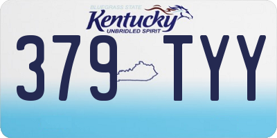 KY license plate 379TYY