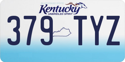 KY license plate 379TYZ