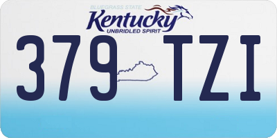 KY license plate 379TZI