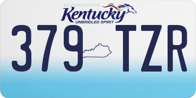 KY license plate 379TZR