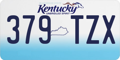 KY license plate 379TZX