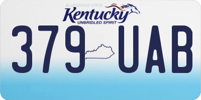KY license plate 379UAB
