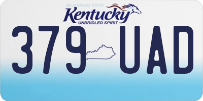 KY license plate 379UAD