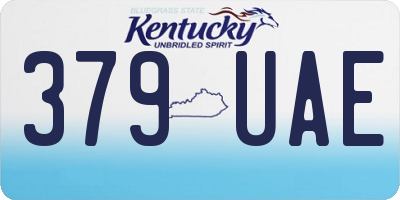 KY license plate 379UAE