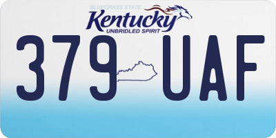 KY license plate 379UAF