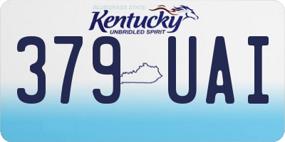 KY license plate 379UAI