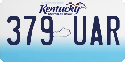 KY license plate 379UAR