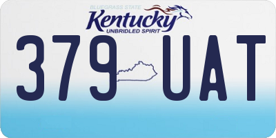 KY license plate 379UAT