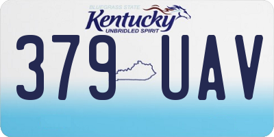 KY license plate 379UAV