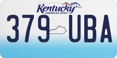 KY license plate 379UBA