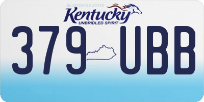 KY license plate 379UBB