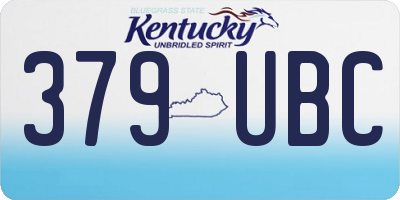 KY license plate 379UBC