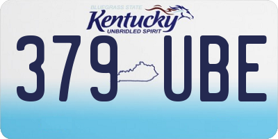 KY license plate 379UBE