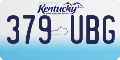 KY license plate 379UBG