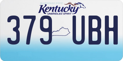 KY license plate 379UBH