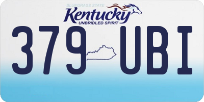 KY license plate 379UBI