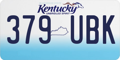 KY license plate 379UBK