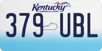 KY license plate 379UBL