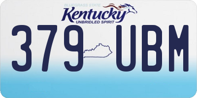 KY license plate 379UBM