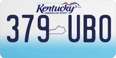 KY license plate 379UBO