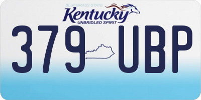 KY license plate 379UBP
