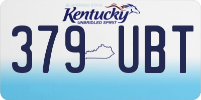 KY license plate 379UBT