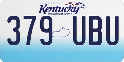 KY license plate 379UBU