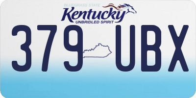 KY license plate 379UBX