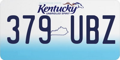 KY license plate 379UBZ