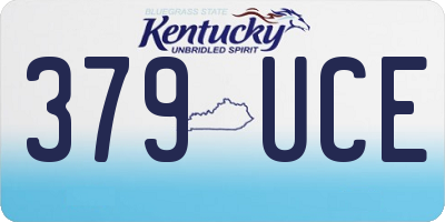 KY license plate 379UCE