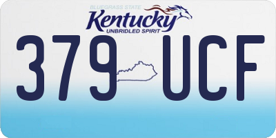 KY license plate 379UCF