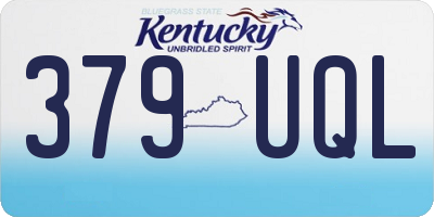 KY license plate 379UQL