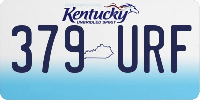 KY license plate 379URF