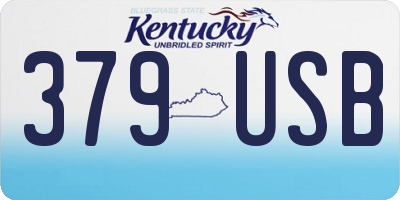 KY license plate 379USB