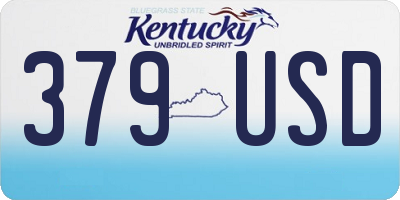 KY license plate 379USD