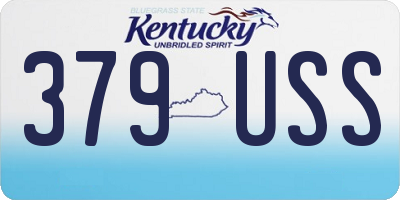 KY license plate 379USS