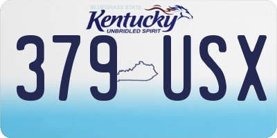 KY license plate 379USX