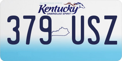KY license plate 379USZ