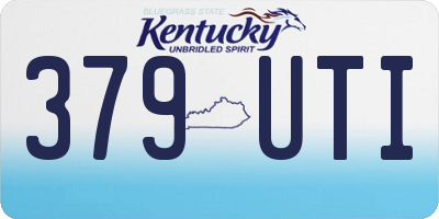 KY license plate 379UTI