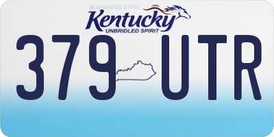 KY license plate 379UTR