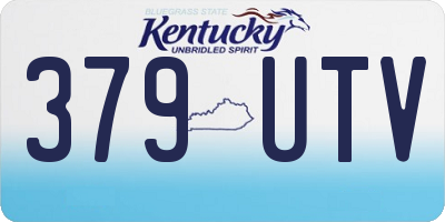 KY license plate 379UTV