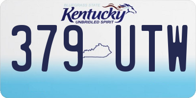 KY license plate 379UTW