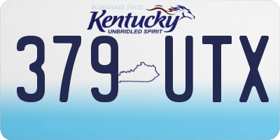 KY license plate 379UTX
