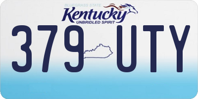 KY license plate 379UTY