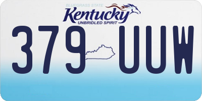 KY license plate 379UUW